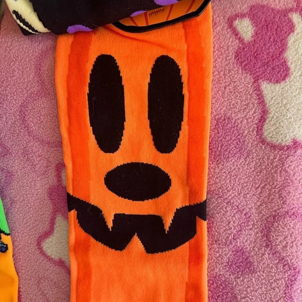 Disney Socks Halloween Mickey & Aloha Stitch